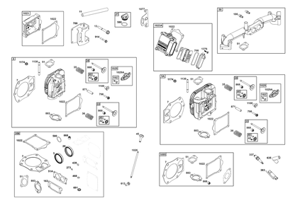 Cylinder Head Group Diagram and Parts List for 541477-2240-H7 400000 - 699999 Briggs and Stratton Engine